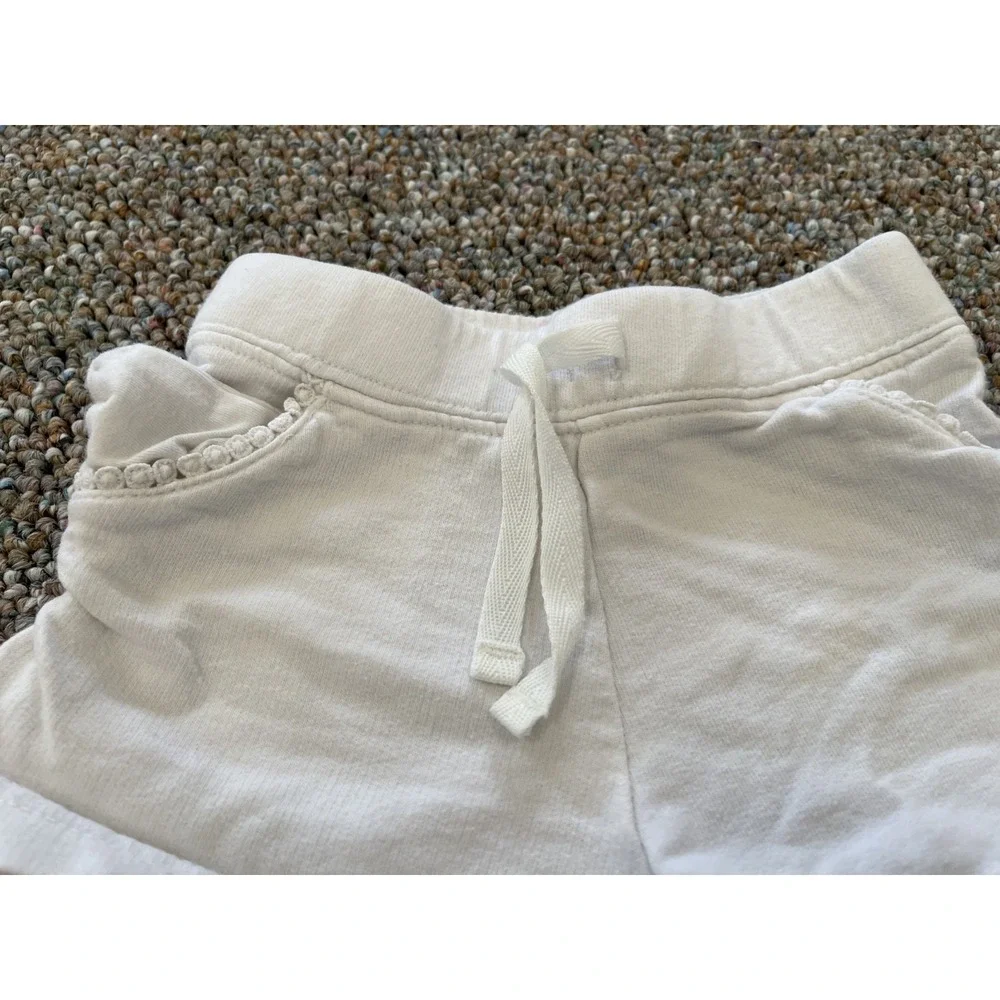 Carter's Girls White Shorts with Faux Drawstrings 18M
